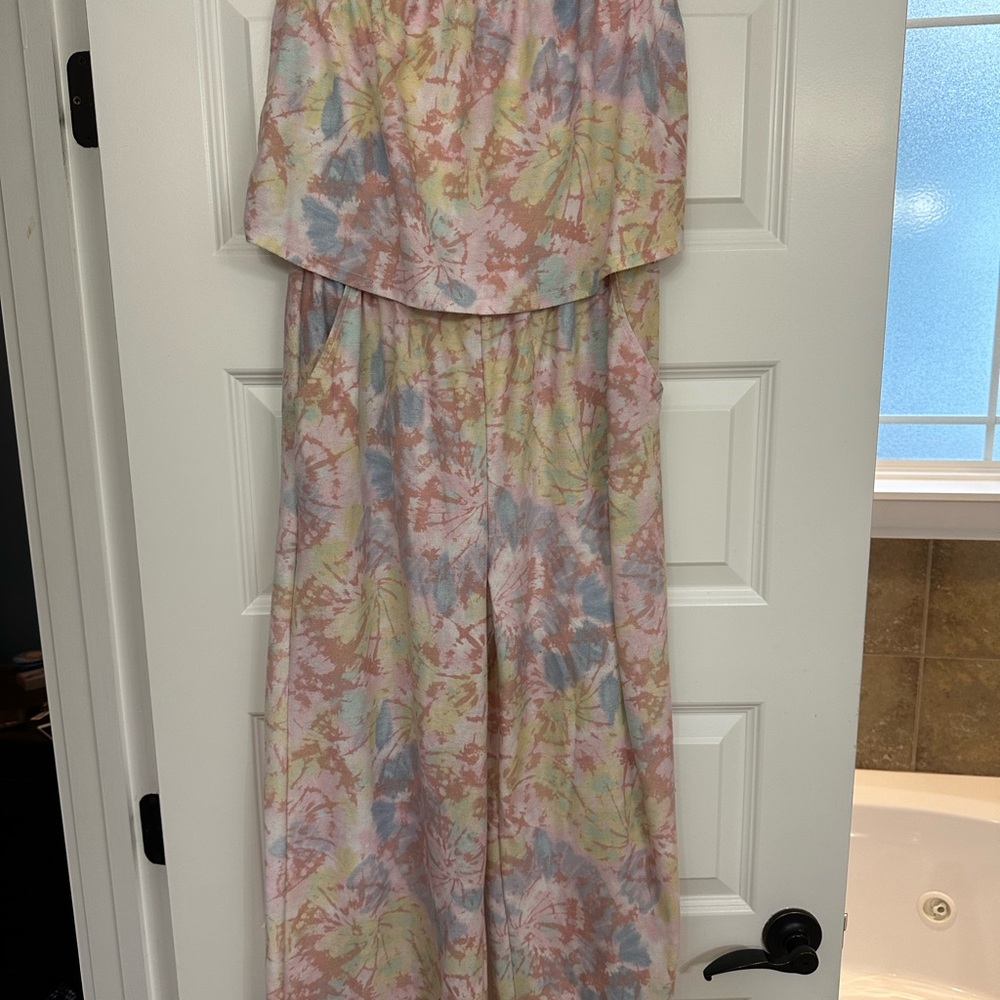 BeBop Pastel Tie-Dye Jumpsuit